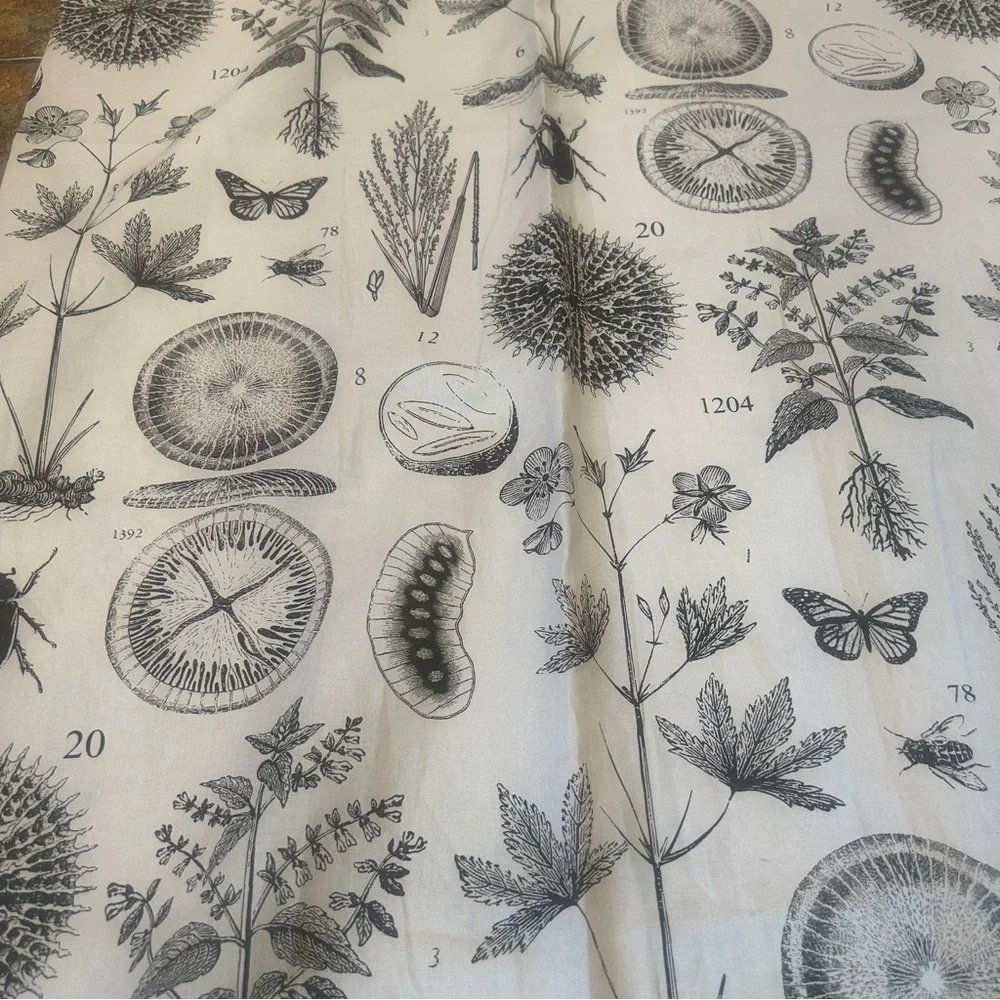 IKEA Blavinge Insects Botanical Panel Set 2 Ramie Cotton
